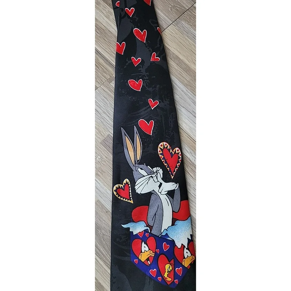 2‎ VTG 90's Warner Bros Looney Tunes Ties Bugs Bunny Tasmanian Devil Taz Martian
